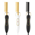 Custom Hair Electric Hot air Comb 2 in 1 Multifunctional Black Hot Comb Vendor