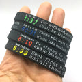 Christian Inspirational Religious Scripture Bible Verse Customizable Zircon Silicone Bangles for Unisex Promotion Gifts Party