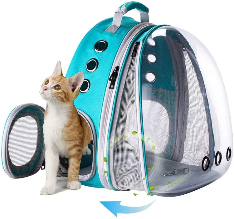 Deluxe Expandable Dog Cat Pet Travel Backpack New Design Wholesale Portable Outdoor Carry Bag Made of Polyester and Plastic