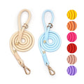 Esty Whats New 2024 Fashion Pet Rope Leash Colorful Polyester Wholesale Dog Leash Classic Pet Leashes Round Gold Buckle