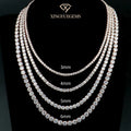 Custom Rose Gold Plated S925 Sterling Silver Moissanite Tennis Chain Necklace Trendy Link Style for Men Women Great Gift Idea MegaBDM