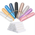 Empty Aluminum Nasal Inhalers Sticks for Essential Oils Blank Nasal Inhaler Tubes with with Cotton Wicks for Aromatherapy