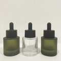 Fast Shipping Customize Cosmetic Dropper Bottle 30ml Thick Bottom Essence Glass Bottle Amber Clear Serum Skincare Packaging