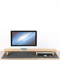 Walnut Wooden Desk Shelf Dual Computer Monitor Riser Stand with 30kg Load Capacity 1200x230x105mm