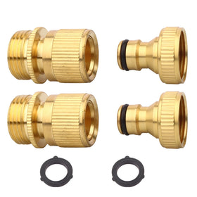YOD Customized Coupling Plugs Copper Water Pipes Coupler Garden Hose Connector 3/4 Inch Pipe Brass Quick Connect Fitting Adapter