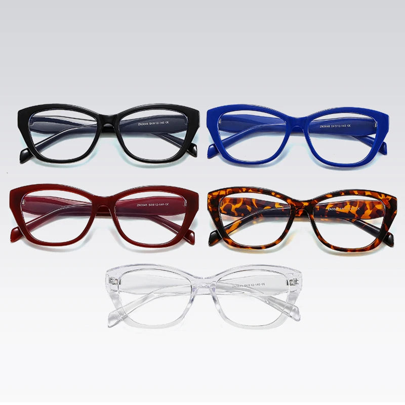 Fashion Women's Frames for Eyeglasses Anti Blue Light Plain Glasses Match Myopia Glasses Cat Eye Eyeglasses Frames Wholesale