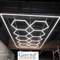 New Design LED Workshop Light One-Step Installation Hexagon Car Detailing Roof Light for Garage Use