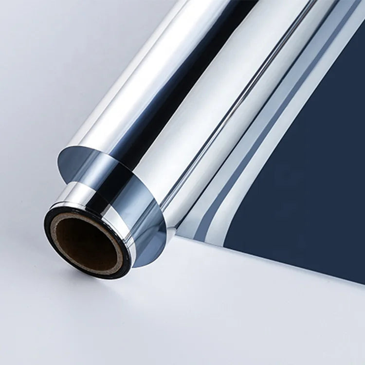 17.7''X78.7'' Silver Reflective Window Tint Self-Adhesive Solar Functional Window Building Films