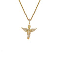 CN358  Brass Setting CZ   Pendants Hip Hop Necklace Iced Out Jewelry