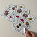 Self-Adhesive Waterproof Brand Logo Custom Print White Vinyl PVC Kiss Cut Sticker Custom Sticker Sheet