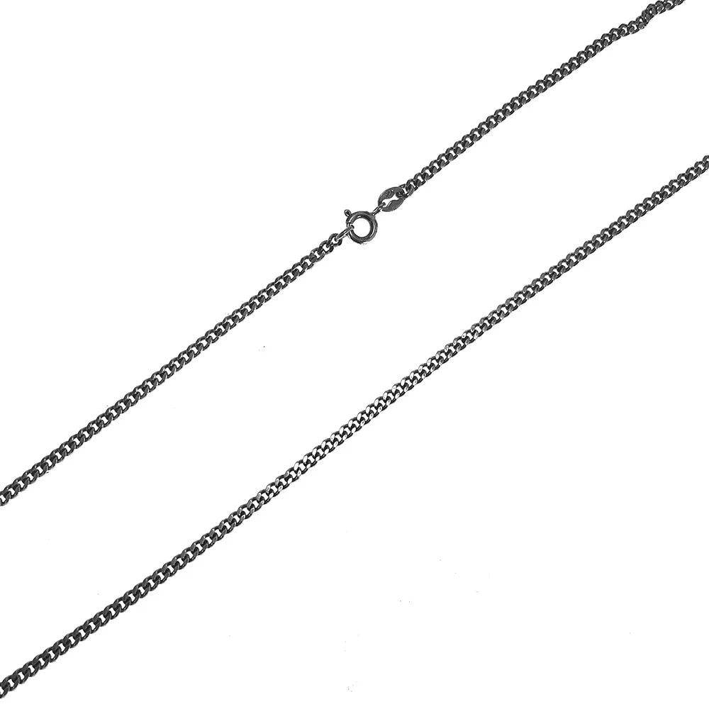 S925 Sterling Silver 2.5mm Whip Rope Men's Necklace Punk Rock Cool Fashion Long Necklace Jewelry