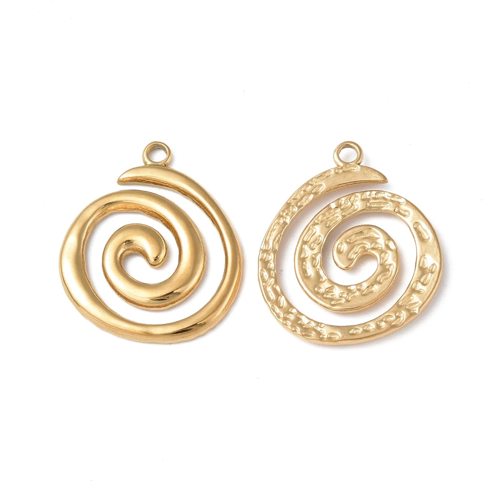 PandaHall DIY Stainless Steel 304 Thread Pendant 18K Vacuum Charms for Necklaces & Bracelets Fashion Jewelry Accessories
