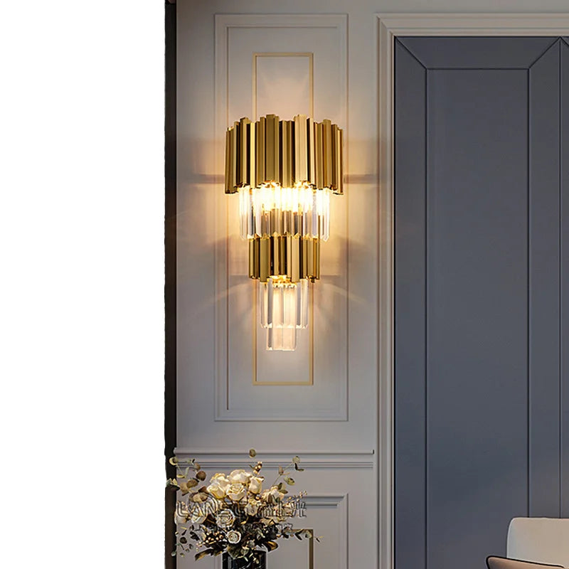 Modern LED Crystal Wall Sconce Lamp  Body for Indoor Use in Hotel Rooms Bathroom Dining & Living Room 220V