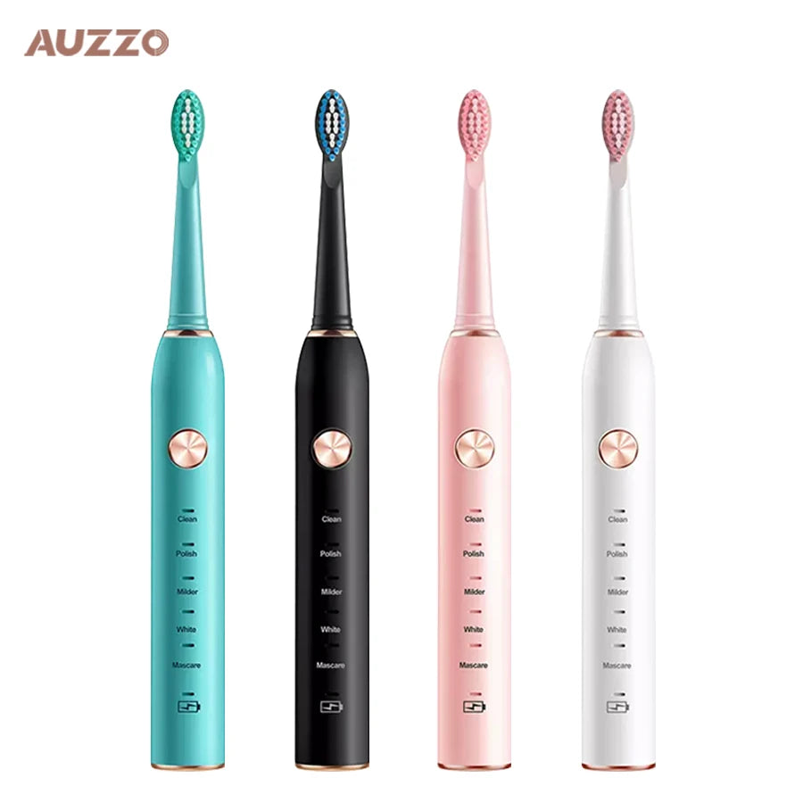 AUZZO Waterproof Professional Smart Electric Toothbrush Rechargeable Smart Sonic Electric Toothbrush