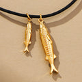New Design 925 Sterling Silver Gold Plated Fine Sea Jewelry Ocean Double Fish Charm Pendant Necklace