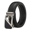 LQbelt Men's Automatic Buckle Belt Genuine Leather Belts for Men Waistband Ratchet Belt Custom LOGO Factory
