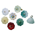 Wholesale Alloy Glass Pearls Clothing Buttons for Shirt Dress Decoration Hand-stitched Lotus Flower Pumpkin Shape Garment Button