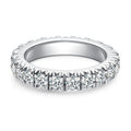 Fashion Wish Jewelry White Gold Plated Solid 925 Sterling Silver D Color Vvs 3mm Moissanite Wedding Ring