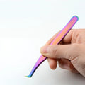 Wholesale Stainless Steel Eyebrow Tweezers Rose Gold Slanted Lash Tweezers and Eyelash Applicators Eyebrow Scissors Tweezers 1