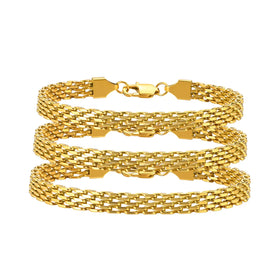 2023 New Anti Tarnish 18k Gold Braided Bracelet Jewelry 316L Stainless Steel Bracelet for Women Lady