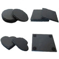 Wholesale Black Non-Slip Engraving Drink Slate Stone Bulk Coasters