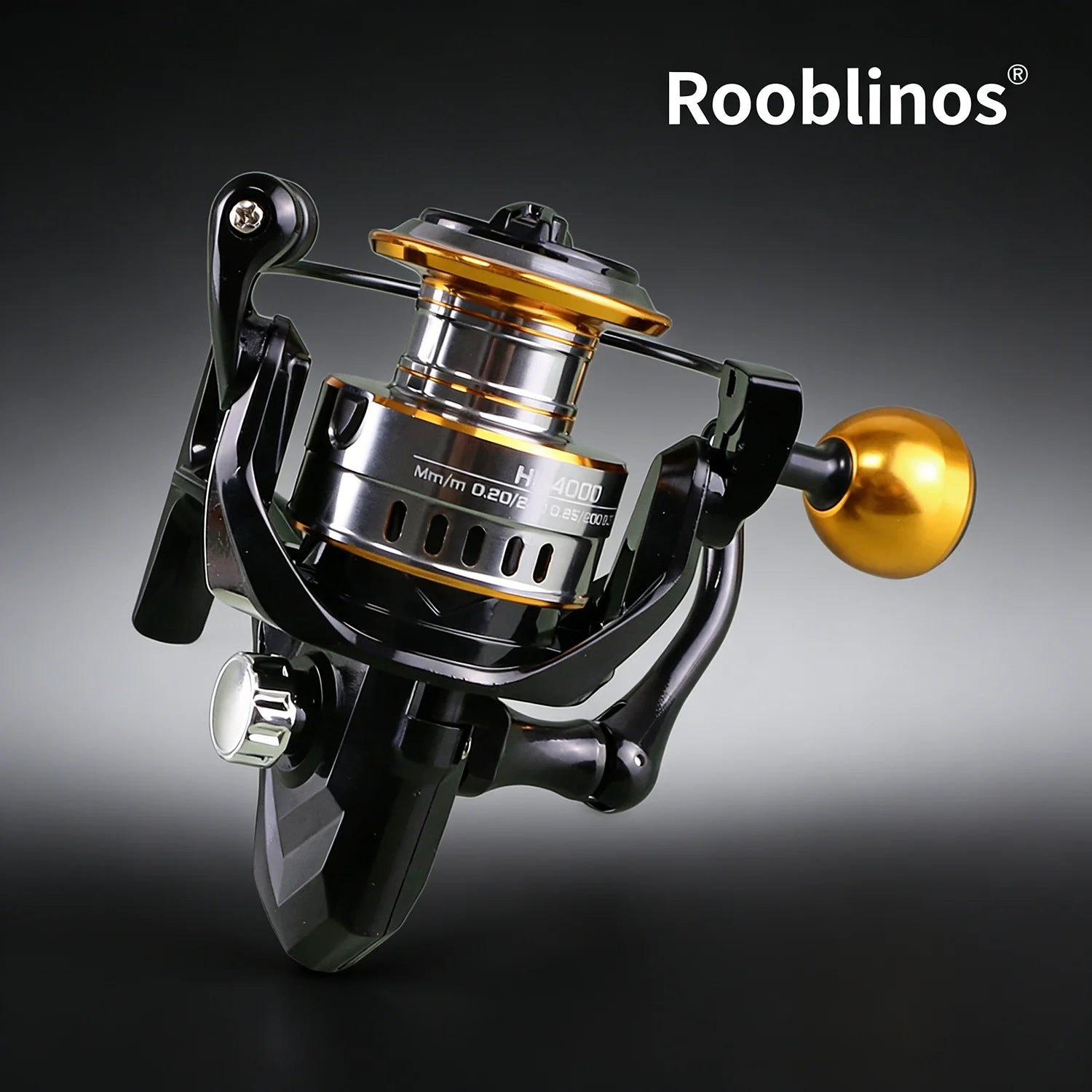 [Germany Stock]ROOBLINOS HEG Spinning Reel 5.2:1 Left Hand Plastic Body Fake Bait 230g Nylon River Lake Ocean Reservoir Fishing