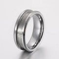 OAHLAN Fashion Jewelry Wholesale Plain Edge 4/6/8mm Silver Tungsten Blank Ring for DIY Inlay Wholesale