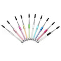 Custom Logo Diamond 10 Colors Popular Colorful Lid Rhinestone Handle Eyelash Extension Makeup Mascara Wand Crystal Eyelash Brush