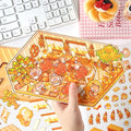 3 Per Pack of Dream Four Seasons Cartoon Stickers 3d Landscaping Children Miniature Scene Three-dimensional Stickers