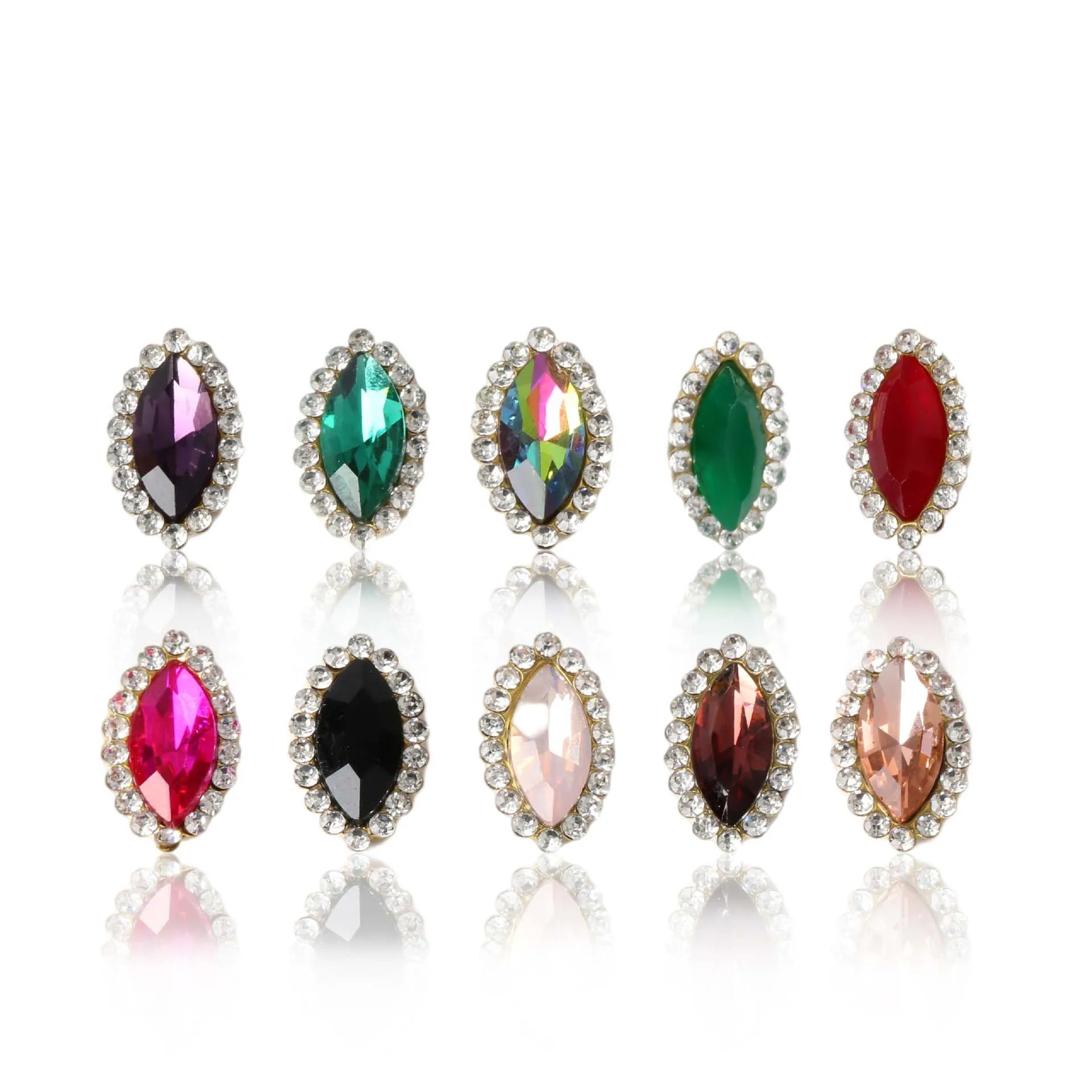 Diy Clothes Clothes Horse Eye Shape Pointed Bottom Glass Drill Diy Jewelry Findings Wedding Dress Sewing CZ Crystal Rhinestones