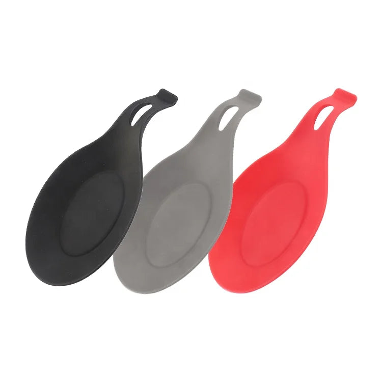 Kitchen Silicone Rest Ladle Spoon Holder  Resting Spoons and Pot Clips for Kitchen