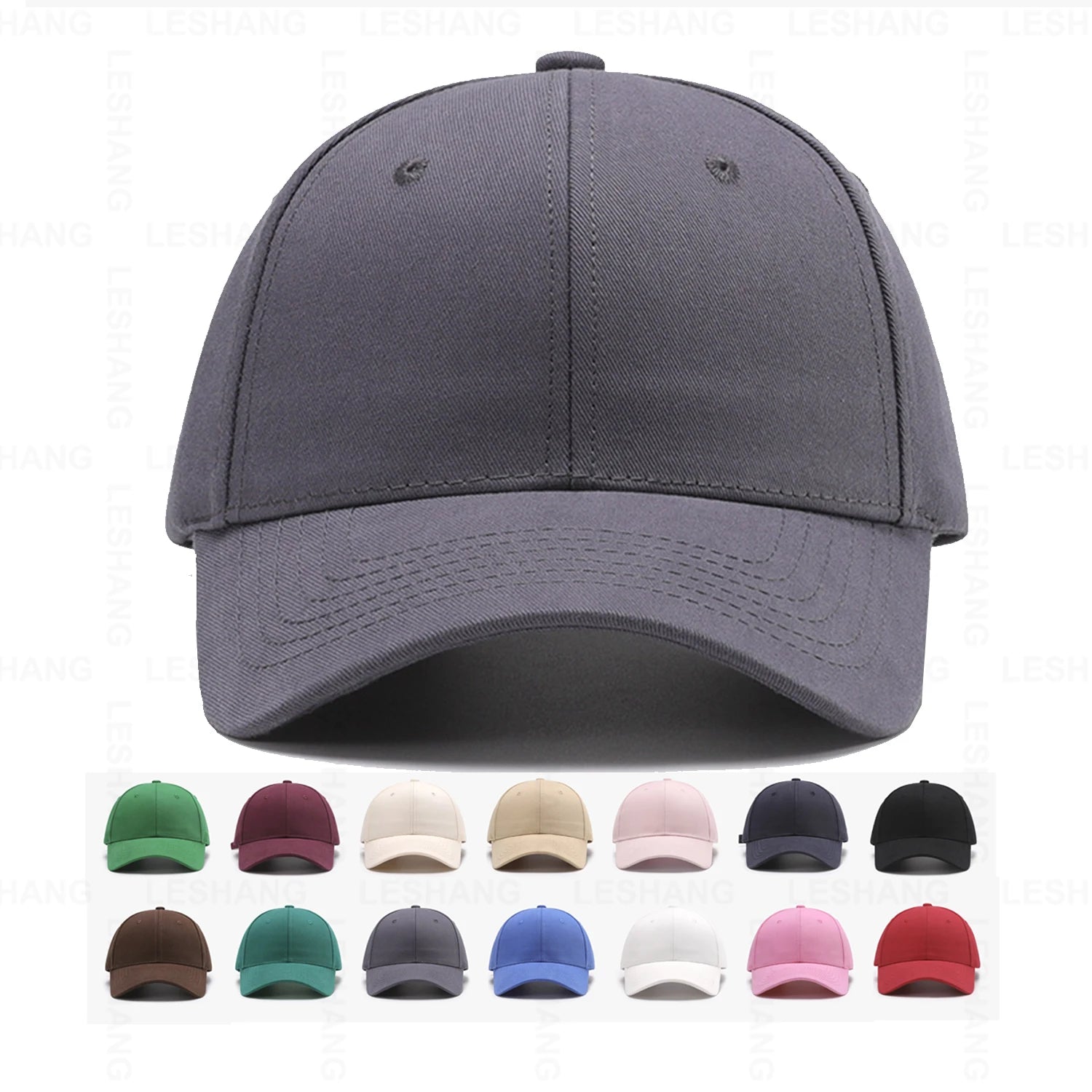 High Quality Curved Brim Cotton Sports Hats Custom Embroidery Logo Luxury Classic 6 Panels Plain Blue Baseball Caps