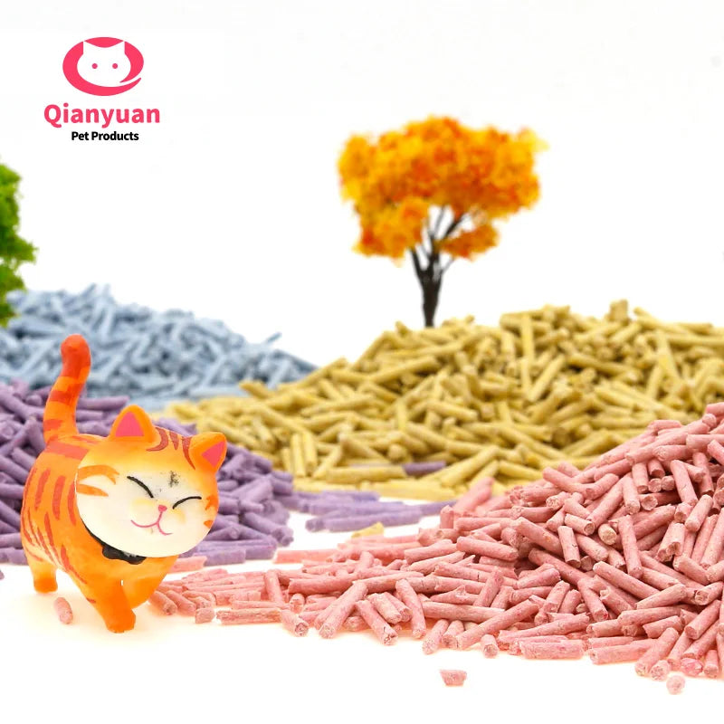 Factory Direct Eco-Friendly Tofu Cat Litter Dust Free High Water Absorption Montmorillonite Fiber China Origin