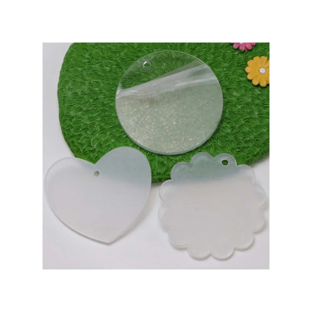 50mm Clear Acrylic Circles Transparent Round Disc Sheet Panel for Art Project DIY Keychain Ornaments Blanks Crafting Supplies