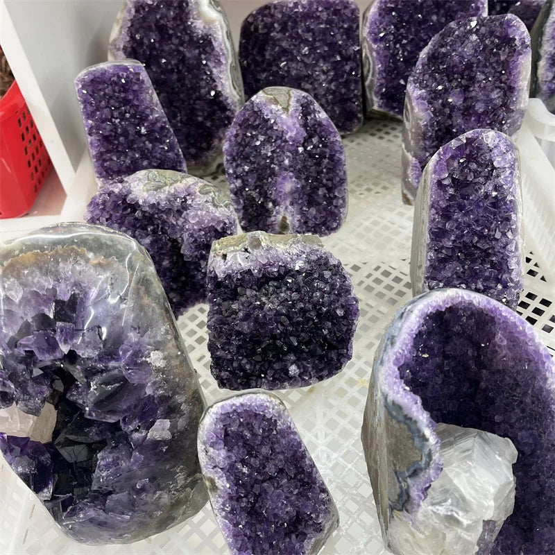 Factory High Quality Dark Purple Natural Small Amethyst Crystal Clusters for Decoration