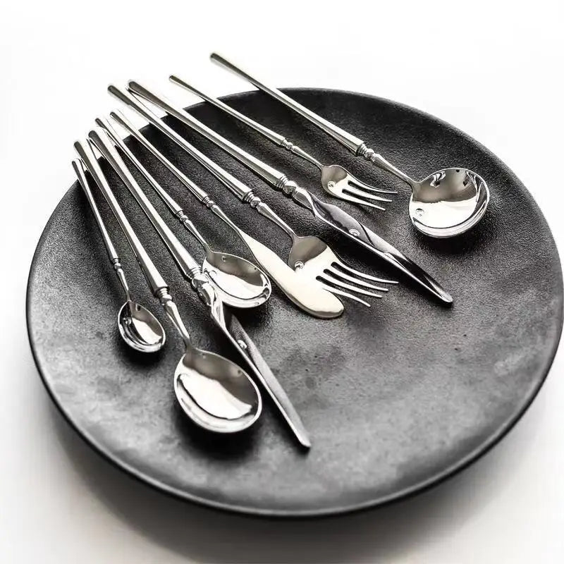 Royal Premium Cuttlery Set Stainless Steel 304 Cutlery Luxury Gold Tableware  Knife Fork Coffee Spoon for Parties Restaurant