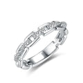 CAOSHI Luxury Chain Shape Sparkling Cubic Zirconia Silver/Gold/Rose Gold Plated Rings for Women Fashion Jewelry Wedding CZ Rings