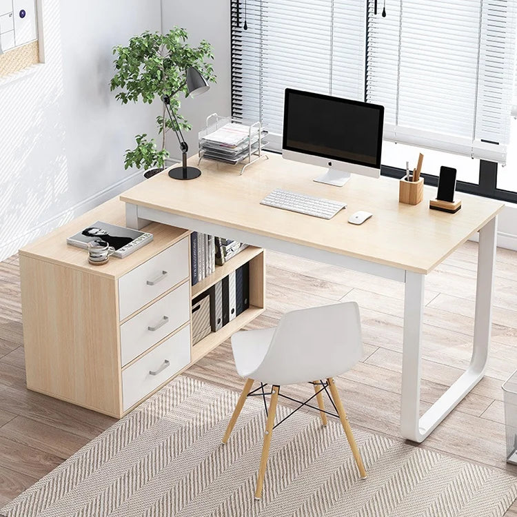 Simple Modern Home Corner Desktop Computer Desk Student Learning Desk with Drawer MegaBDM