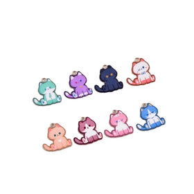 Enamel Cat Charms Animal Charms Bulk Lovely Cat Pet Charms for Jewelry Making Supplies Accessories DIY