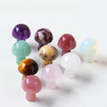 20mm Children's Mini Healing Crystal Quartz Carved Natural Stone Mushroom Pendant Bulk Wholesale