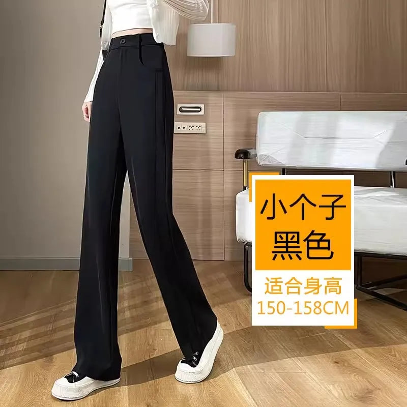 S-5XL Split Wide Leg Pants Casual Pants High End Narrow Cut Suit Pants