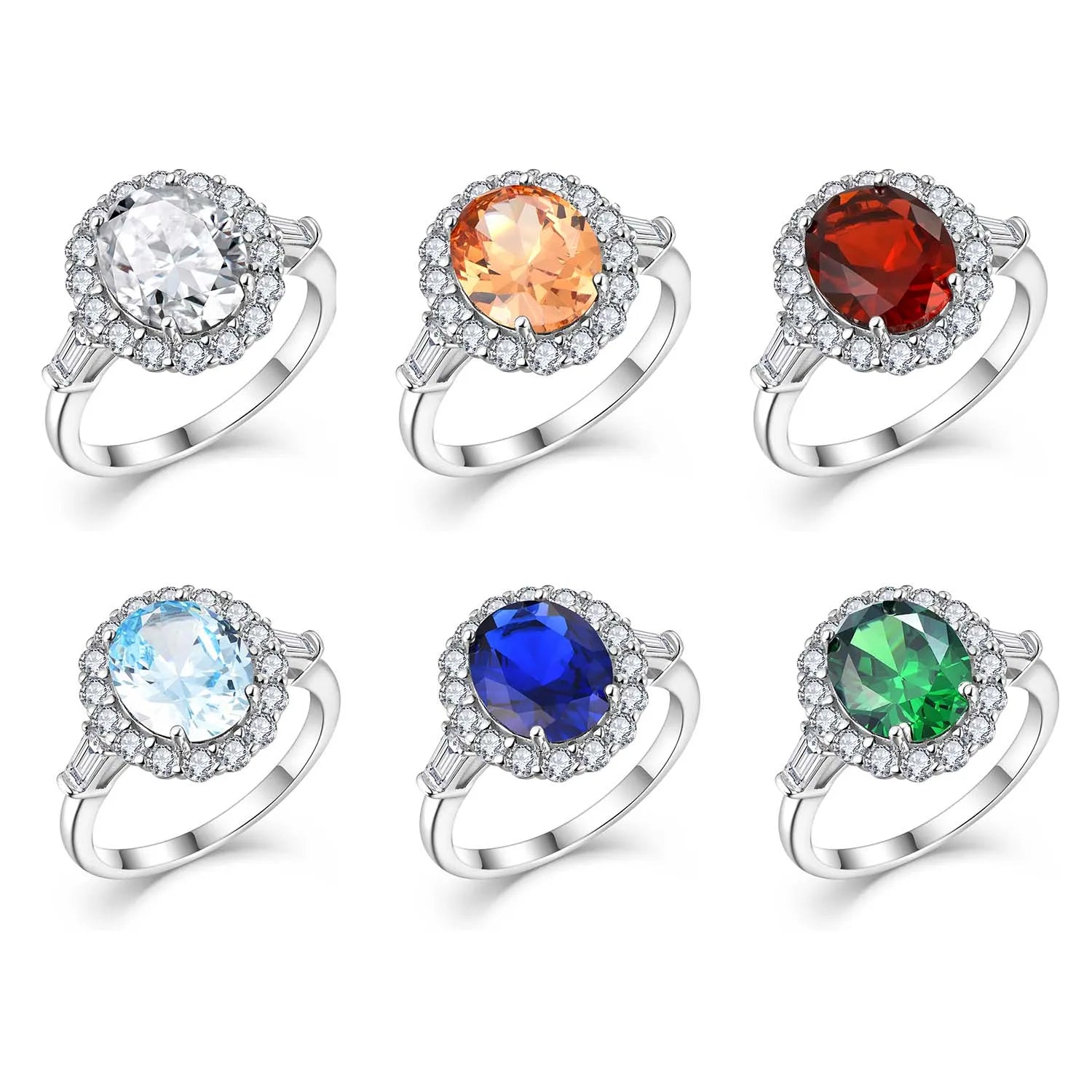 QX Custom Vintage Minimalist Luxury Fashion Fine Jewelry 925 Silver Zircon Ring Women Party Wedding Band Gift