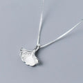 Gingko Leaf Pendant Party Statement Collar 925 Sterling Silver Necklaces Fine Jewelry for Women