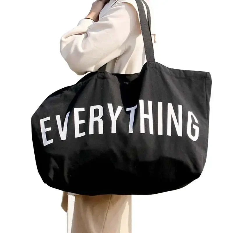 Promotion Large Personalized Cotton Grocery Everything Canvas Tote Bag Beach Canvas Bag