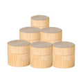 Natural High End Plastic PET Double Wall Lotion Container Wood Bamboo Face Cream Jar for Cosmetic