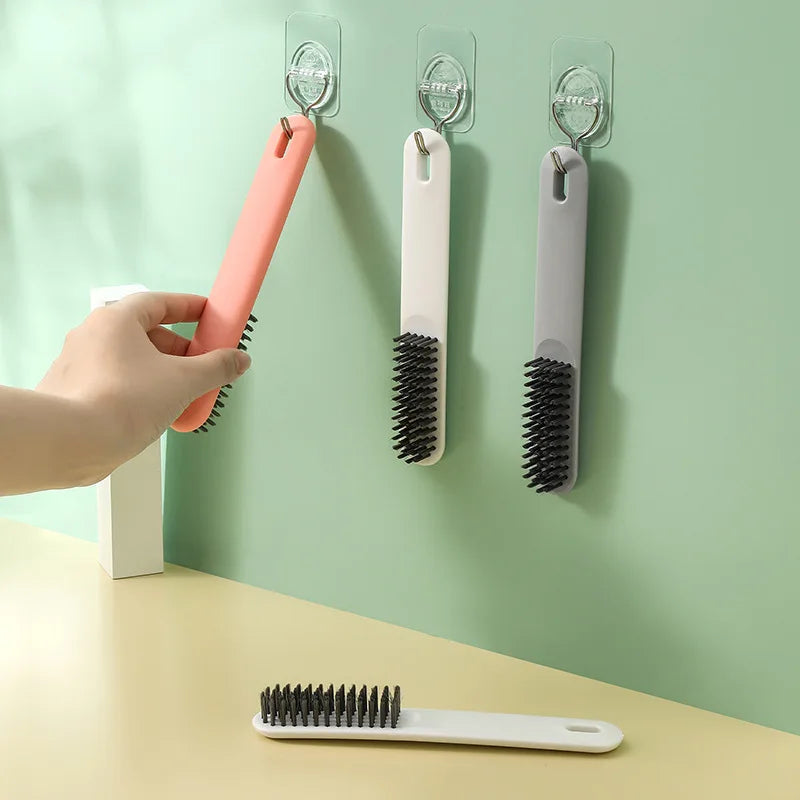 Multi-Functional Small Plastic Soft Cleaning Brush for Household Doors and Shoes for Tiny Spaces