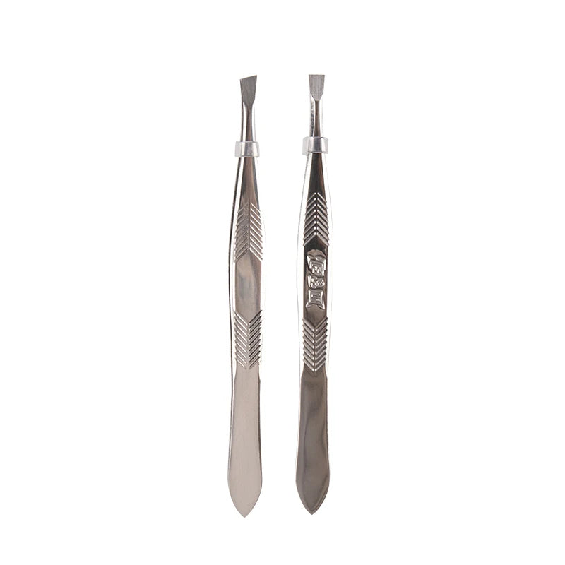 Wholesale Hot Selling New Design Silver Stainless Steel Slanted Tip Durable Personal Care Fenling Eyebrow Tweezers for Women