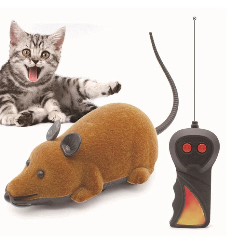 Remote Control Mouse Toy Electronic Rat Flocking Mouse Toy Interactive Cat Toys Fun for Cats Dogs Pets