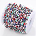 New Design Stainless Steel Chain Waterproof Colorful Dropping Glue Link in Stock Necklace and Bracelet for Jewelry DIY Chains