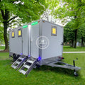 2 Station Prefab House Portable Bathroom Shower Rooms Outdoor Camping Mobile Toilet Trailer Luxury Restroom Trailer with DOT